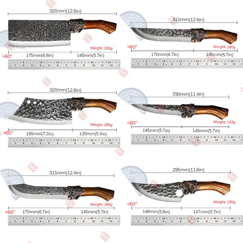 Handmade Forged Kitchen Knife Meat Cutting Knives Boning Knife Multifunctional Kitchen Knives Forge Knives Slicing Knife