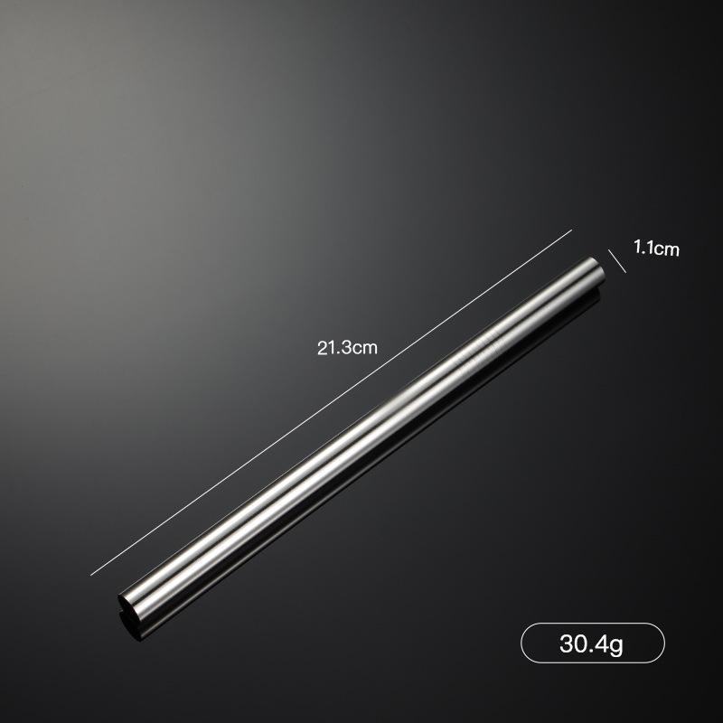 Customized 304 Stainless Steel Straw Multi-specification Titanium-plated Painting Color Box Cloth Bag Packaging Gift Tableware Set