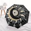 Golden Celestial Wheel Mandala Umbrella, Portable 3-Fold Umbrella for Men & Women,Christmas Gift ES256