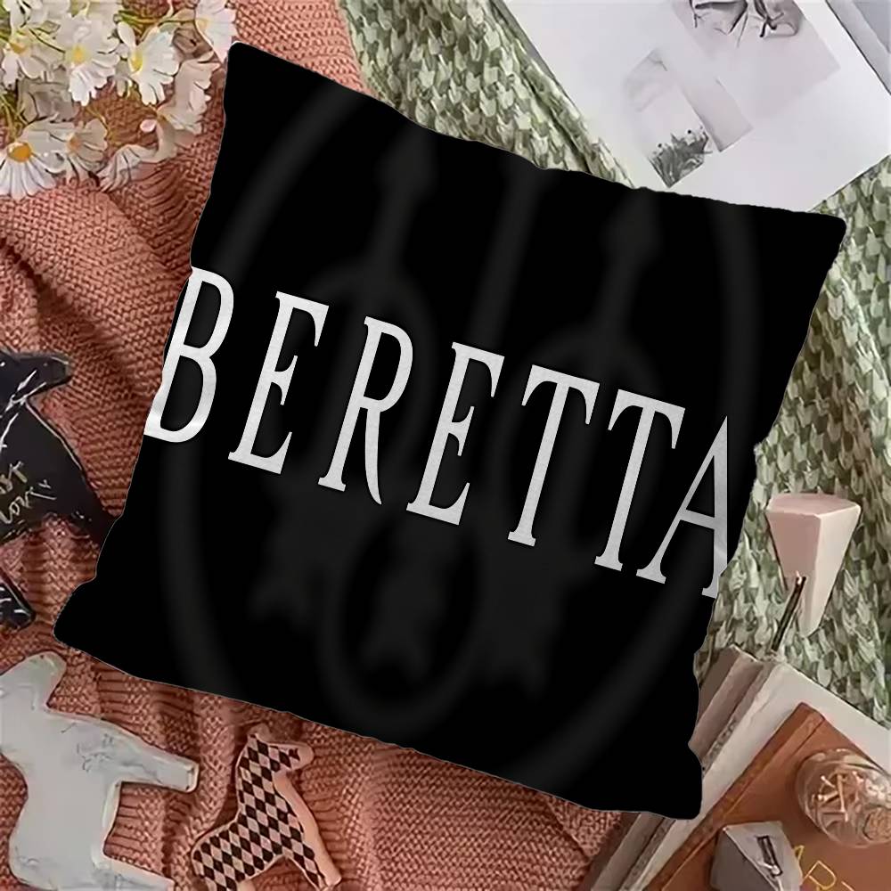 Gun B-Beretta logo Personalized Pillow Dust Cover Bedroom Kids Party Decoration Pillowcase Birthday Children Gift