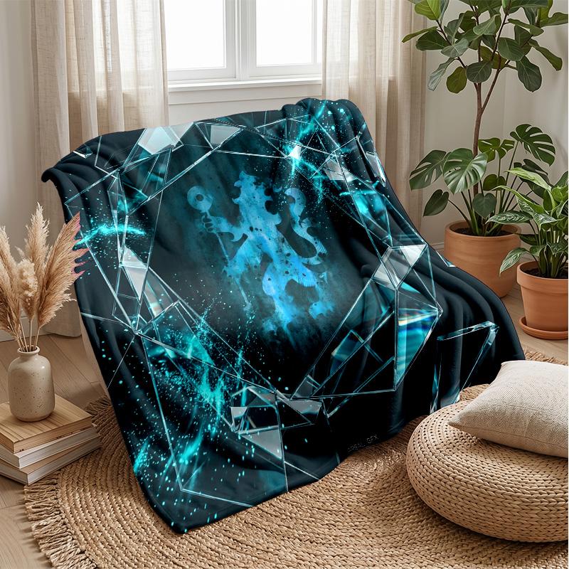 Chelsea FC Theme Blanket Soft Flannel Blanket Plush Throw Blanket Cozy Sofa Bed Blanket for Home Decor