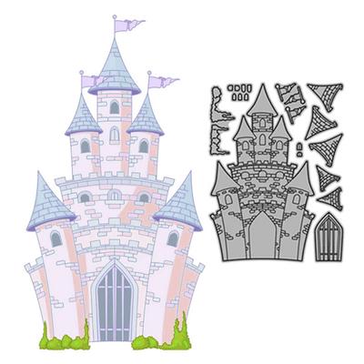 A Vintage Castle Art Pattern Metal Steel Cutting Dies Stencils Scrapbooking Craft Die 3D DIY Festival Card Making