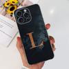 For iPhone 15 Pro Max Case iPhone 15 Plus 15 Pro Back Cover Transparent Soft TPU Letter A TO Z Capa For Apple iPhone15 15Pro Bag