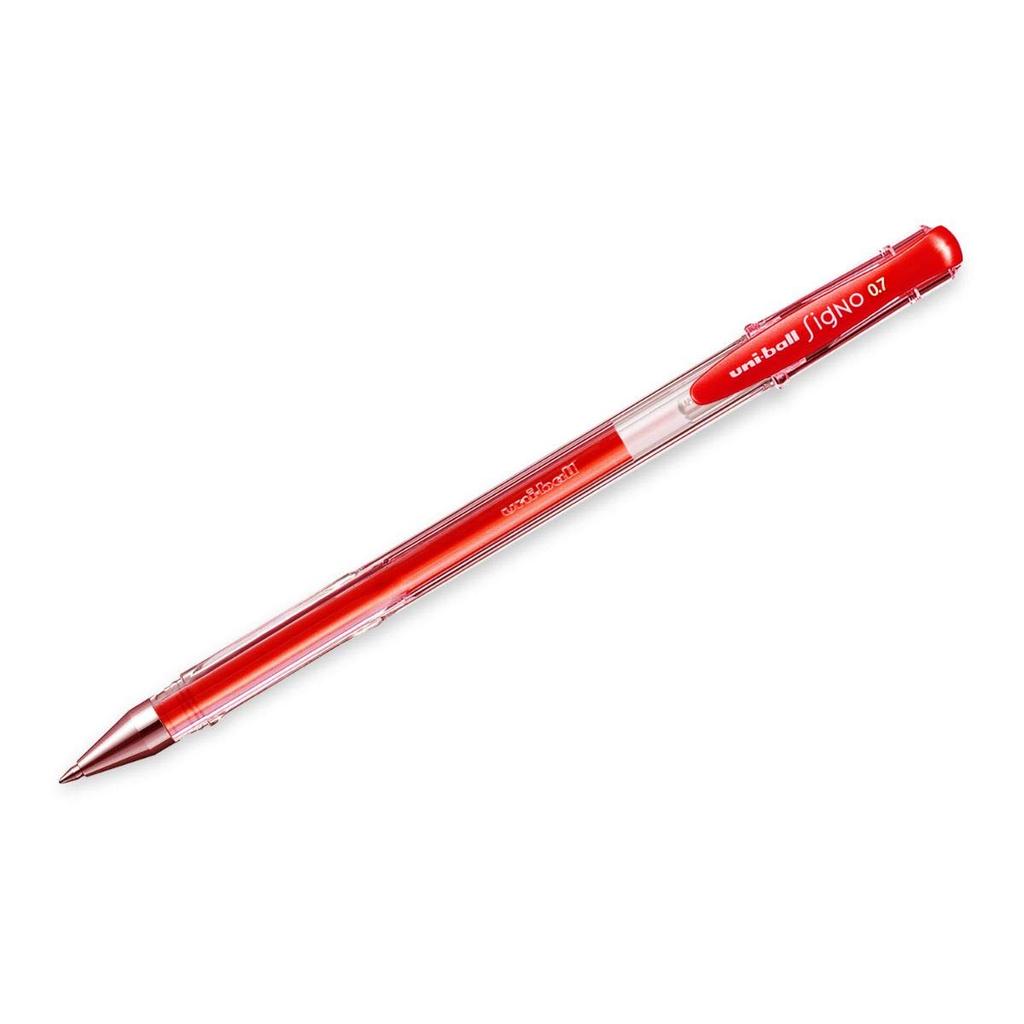 Uni-ball Signo UM-100 0.7mm Red Gel Pens Pack of 6 for Smooth Writing, School, Office & Home Use