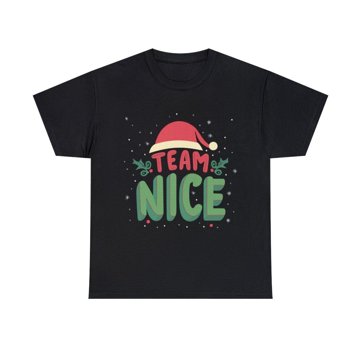 Team Nice Funny Christmas Graphic Tee Shirt, S-5XL XL