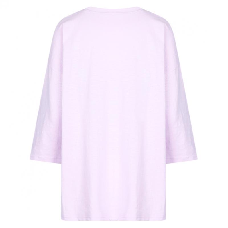 Shop Women Slub CoTTon 3 4 Sleeve T shirT Pink Dai Wsh 1112