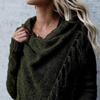 Women's Long Sleeve V Neck Tassel Winter Sweater