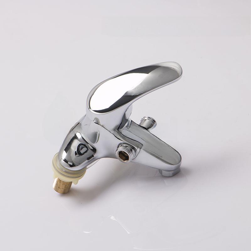 Dual-Use Copper Faucet with Dual Handles and Shower Head for Hot and Cold Basin