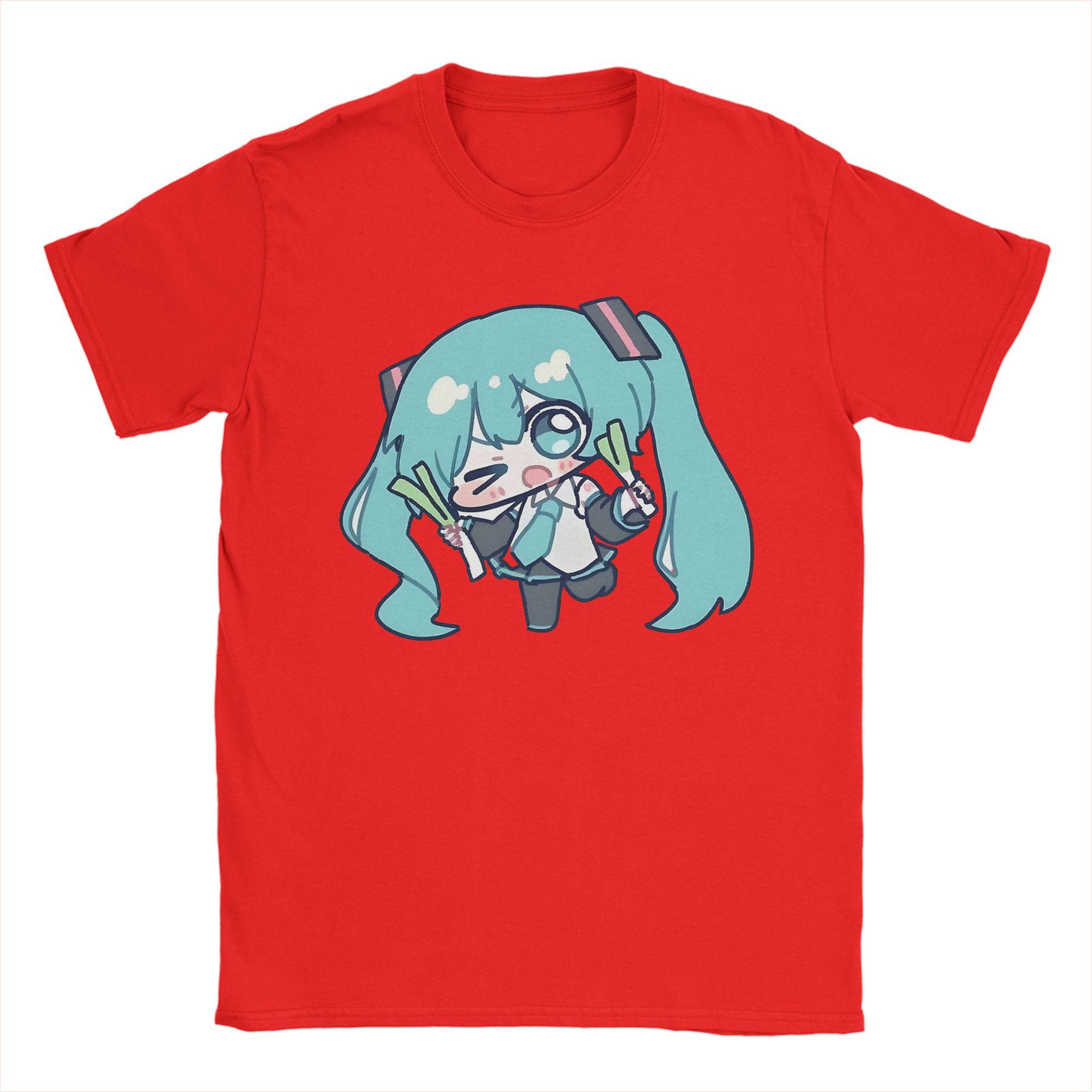 

Мужские футболки Hatsune Miku Vocaloid Повседневные хлопковые футболки с круглым вырезом и коротким рукавом Летняя одежда M