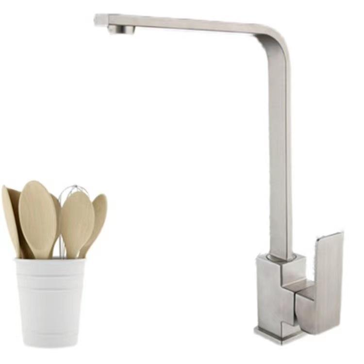 

Brushed Gold Rotating Stainless Steel Kitchen Faucet with Hot & Cold Water