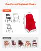 VEVOR 50 Pcs Red Chair Covers, Polyester Spandex Chair Cover, Stretch Slipcovers for Wedding Party Dining Banquet Flat-Front Chair Covers
