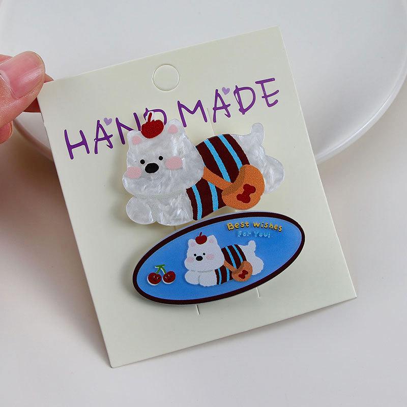 Cute Cartoon Hair Clip - Versatile, Non-Damaging Duckbill Clip for Women and Girls' Bangs and Hair Accessories