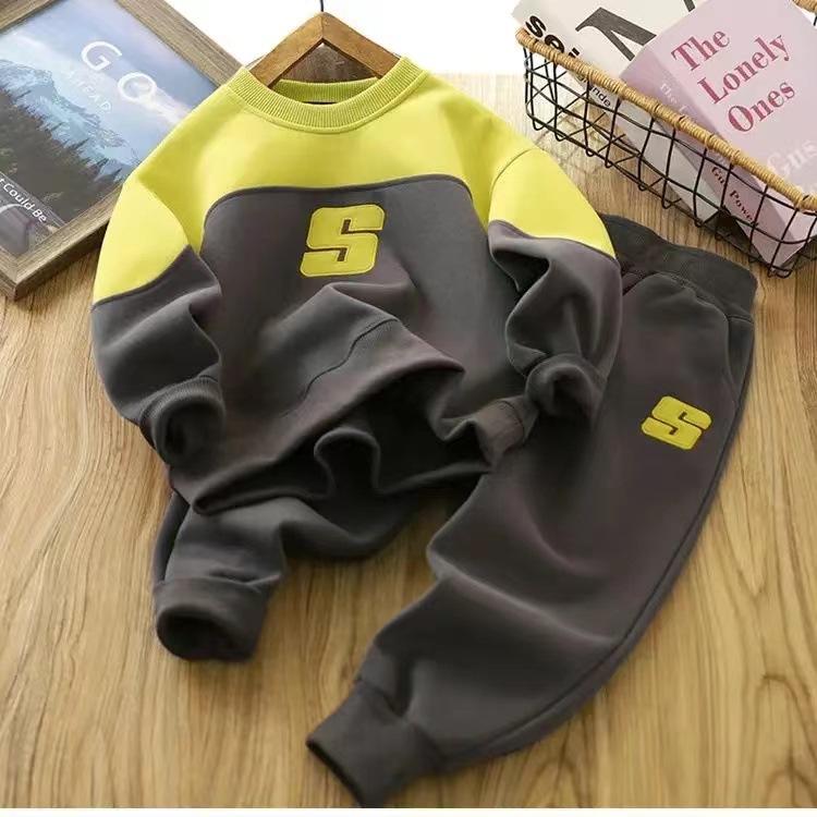 

Костюмы для мальчиков, Свитеры на весну и осень, Детская повседневная весенняя одежда, Спортивная одежда для мальчиков, Костюм-двойка 120 зелёный