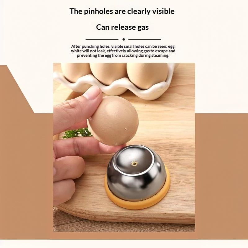 Stainless Steel Egg Puncher Sharp Rust-Resistant Pin No Mess Egg Piercer Tool for Home Kitchen Daily Cooking Breakfast