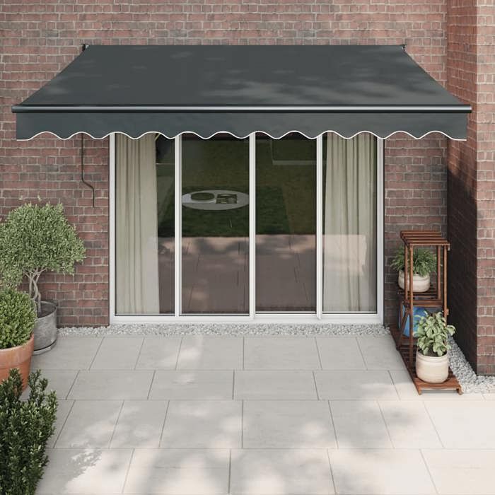 VIDAXL Automatic Retractable Awning - Anthracite - 3x2.5 M