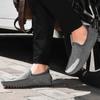 Herren Slipper Mode Herrenschuhe Lässige Leder Slipper Männliche Flats Mann Handgefertigt Fahrschuh Weiche Socke Bootsschuhe Große Größe 47