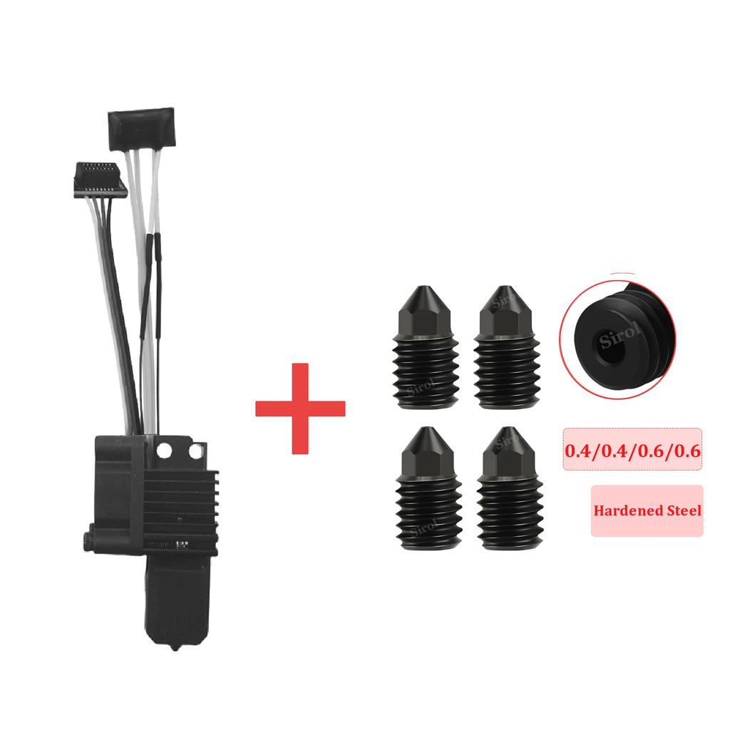 Complete Hotend Assembly Hotend For Bambu Lab X1 X1C P1P P1S with Fan Upgrade 2.0 with Nozzle Complete Bamboo Lab X1 Carbon