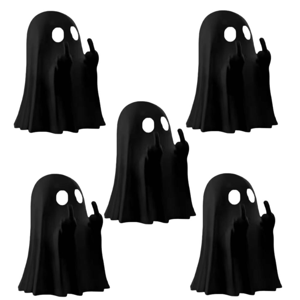 Xiaomi 1-10Pcs Cute Middle Finger Ghost Statue Funny Ghost Statue Small Scary Ghost Figurines Halloween Home Decor New Year's Gifts
