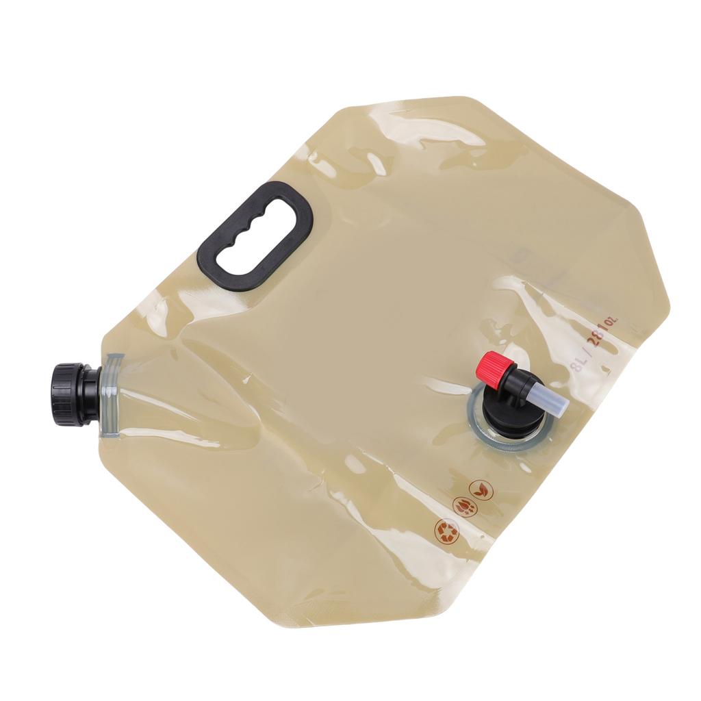 Camping Water Container PE 8L Portable Foldable Water Bag Storage Container with Faucet for Hiking Riding Outdoor Sport