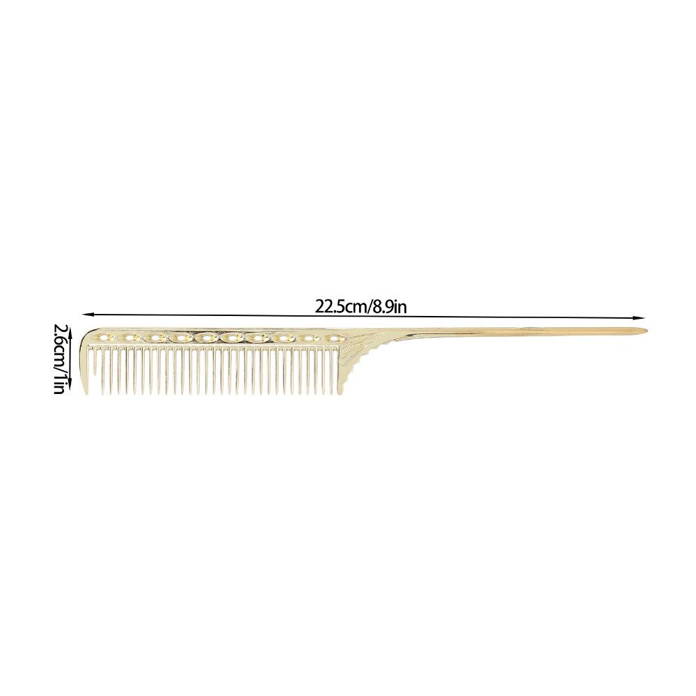 Aluminum alloy Hair Comb Professional Gold Color Barber Comb Lightweight Design Portable Design Styling Comb Salon Use