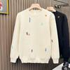 2024 Men's High-End Knit Sweater: Trendy Embroidered Inner Layer for Winter
