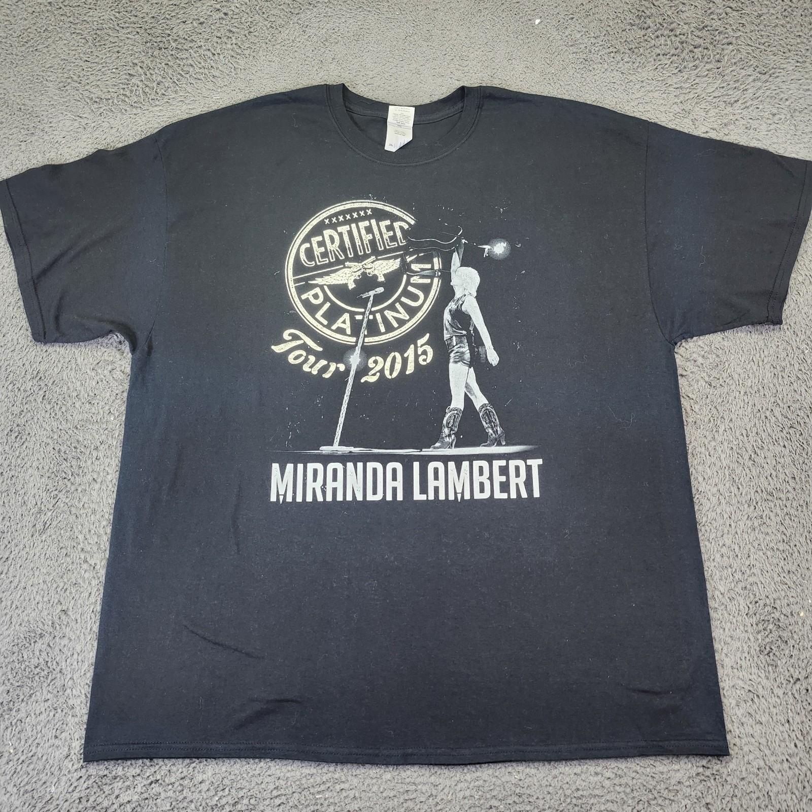 Miranda Lambert Tour 2015 Certified Platinum Black Shirt. 2XL. Unisex T-Shirt XXXL