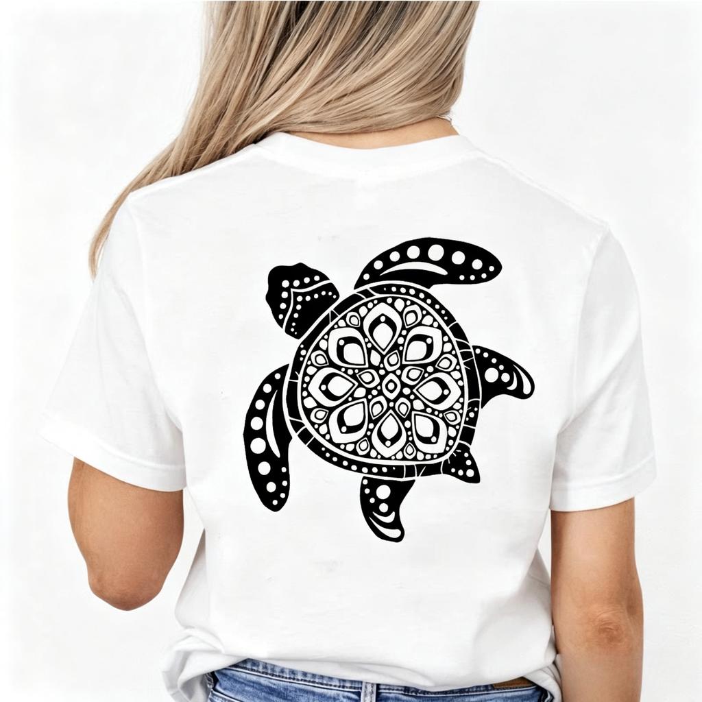 Sea Turtle Floral Tshirt Unisexs Vintage Aesthetic Streetwear Cute Ocean Animal Short Sleeve Everyday Casual Top