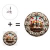 25x25cm Wood Wall Clock with a Safety Wire Hanger for Secure Mounting