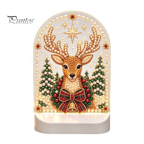 Festive Atmosphere Party Decor Christmas Pearl Light Ornaments for Holiday Home Decor, Acrylic LED Decorative Gifts Friends Lamp with Soft Glow