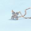 Girlfriend Valentine's Day 18K Rose Gold Necklaces Women Wedding Fine Jewelry Moissanite Diamond Daughter Birthday Gift