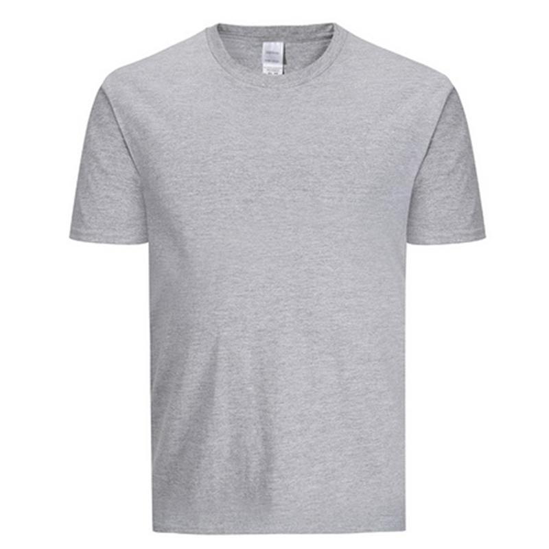 2023 Solid Cotton T-shirt Men's Fitness O-Neck Men's XS-2XL European Size T Shirt