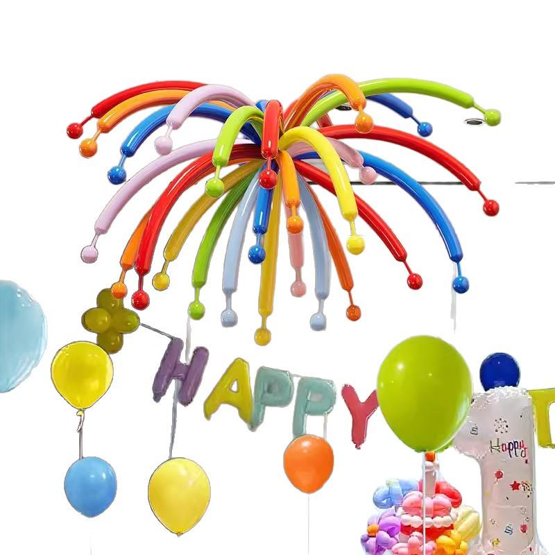 Dopaminfarbene Feuerwerksförmige Lange Ballons für Kreative Geburtstagsfeiern und Dekorationen