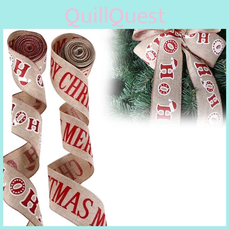 Charming 2 Meter Christmas Ribbon Decoration With Beautiful Merry Christmas Words