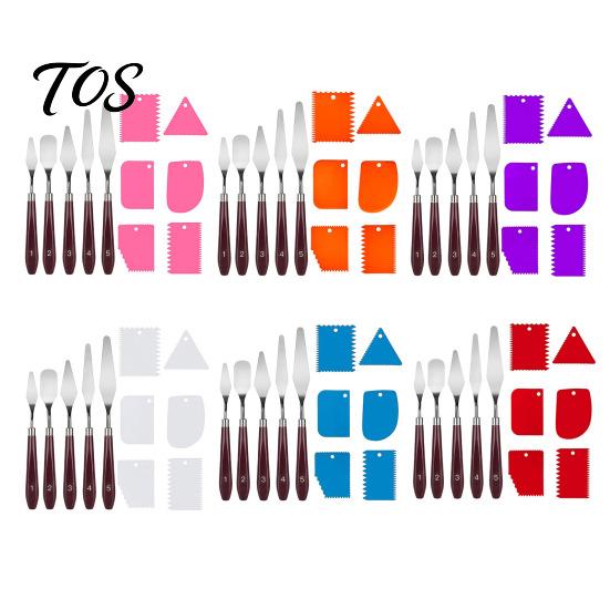 Artist Scraping Tool Kit 5Pcs Palette Knife with 6 Paint Scraper, Stainless Steel Spatula Professional Art Supply Spatulas Knife, Oil Metal Knives for