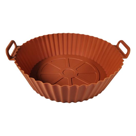 Silicone Air Fryer Tray Reusable Base Mat for 3 to 5LB Air Fryers Heat Resistant Non-Stick Tray Replacement of Parchment Paper