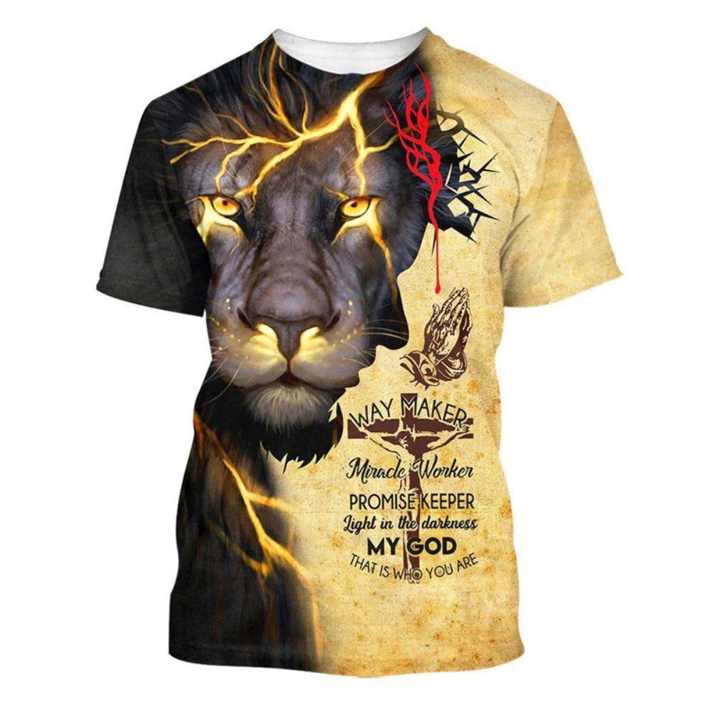 Jesus Cross T Shirts Men Women Religion Graphic 3D Printed Casual Vintage Short Sleeve Tee Shirt Summer Fashion Oversized Tops