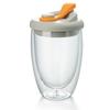 Leak-Proof Transparent Tumbler Cold/Heat Resistant Portable Water Cup Cute Glass Cup with Lid  Tea