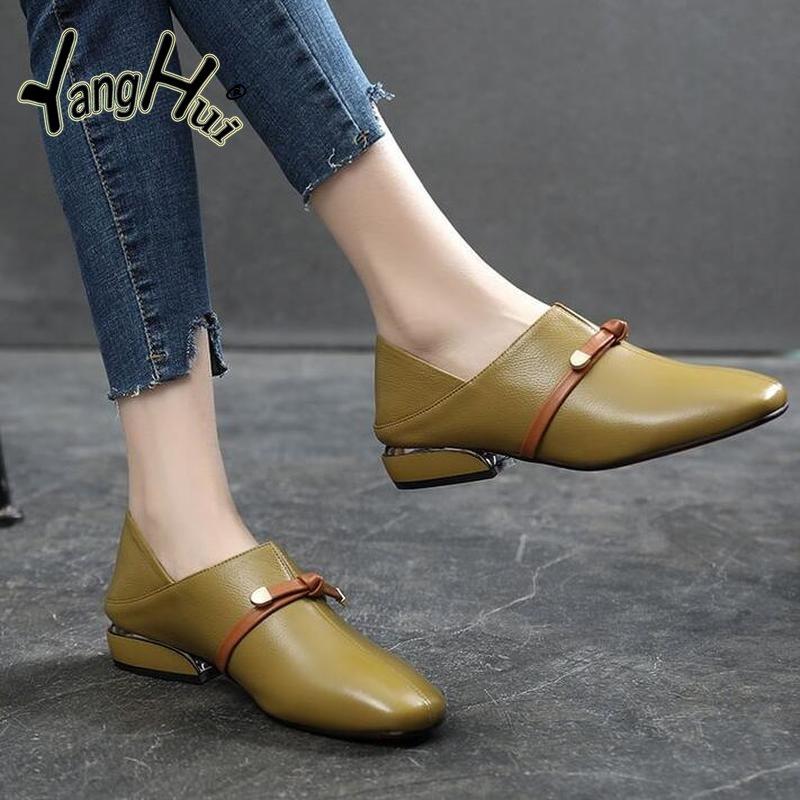 2024 New Soft Leather Loafers Flats Retro Korean Style All-match Concise Casual Comfortable Women's Shoes Fashion Spring Autumn