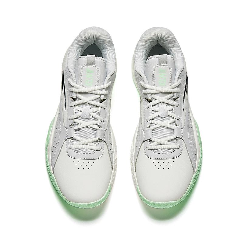 ANTA Men Trendy Basketball Shoes White Fluorescent Green 112441107-7