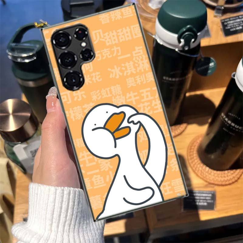 Cute Cartoon Duck Cases Phone Case for Samsung Galaxy S26 Ultra S25 Edge S24 S23 FE S21 Plus S20 S22 S10 Cover TPU Capa Shell Sh