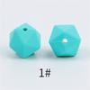 TX49 10Pcs 14mm Hexagon Solid Color Silicone Beads Jewelry DIY Necklace Bracelets Keychain Trend Handmade Accessories Jewelry