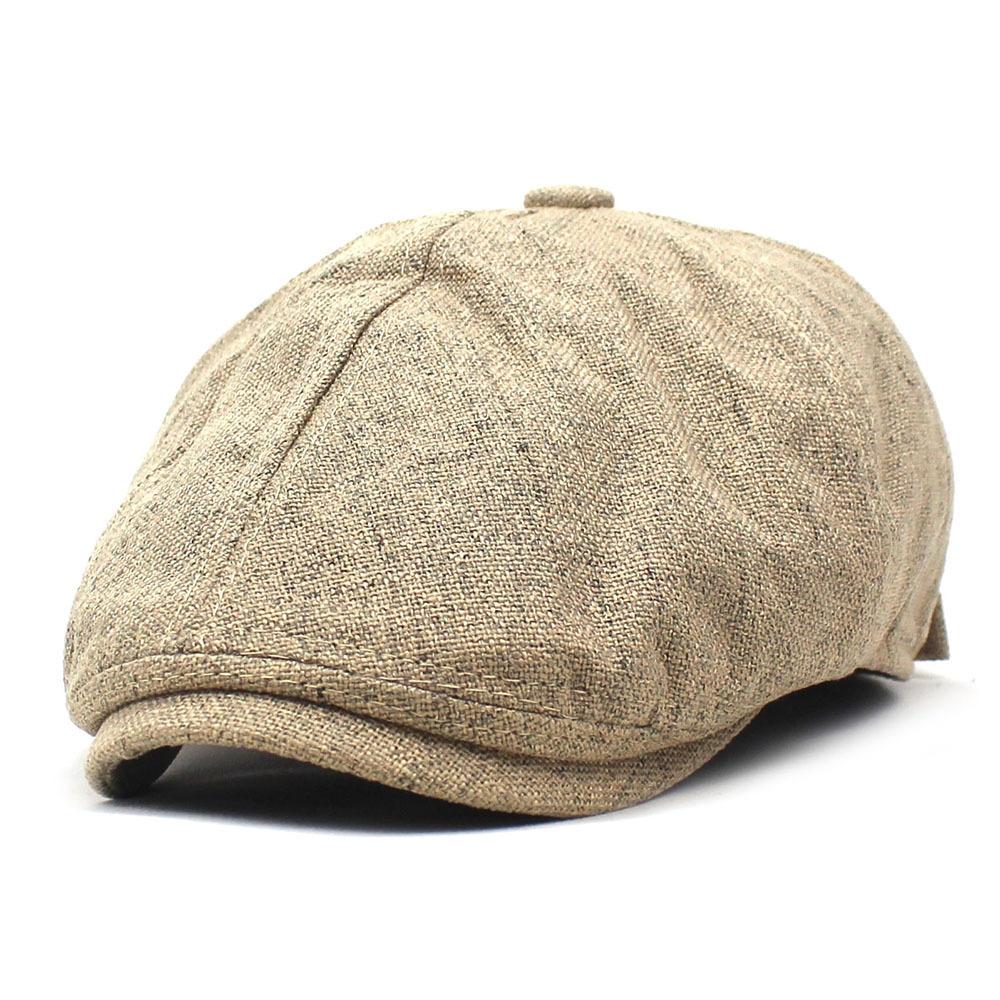 Pánský retro klobouk bavlněný a lněný klobouk jarní a podzimní baret cestovní horolezecký klobouk nový klobouk
