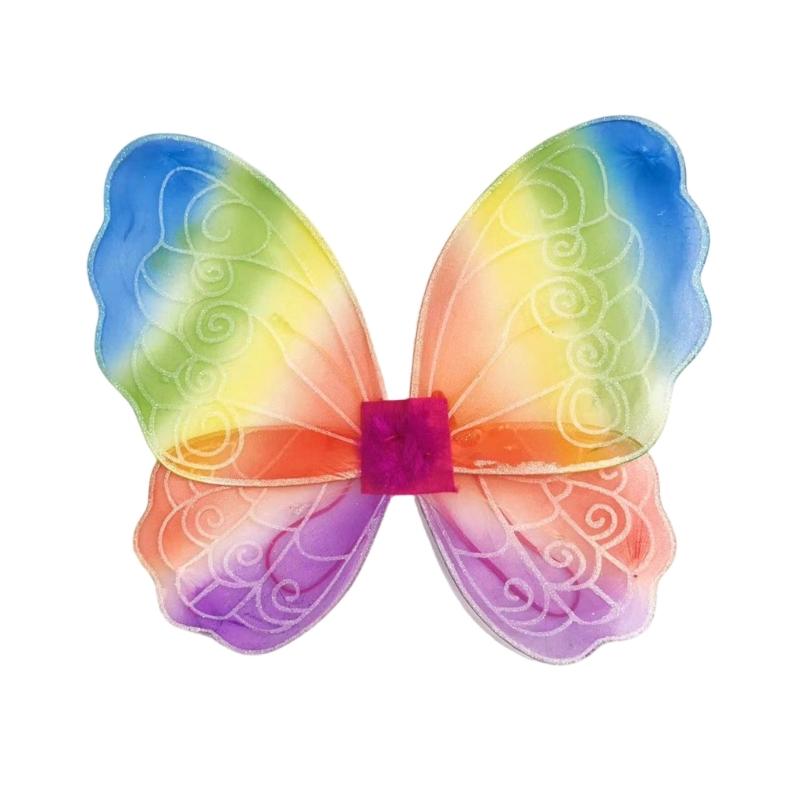 Colorful Butterfly Wing Fairies Wing Costume for Children Cosplay Halloween Butterfly Dress up Wing Costume 1