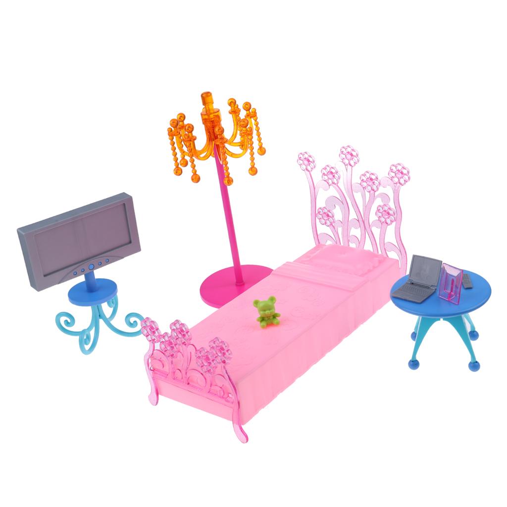 Dolls Bedroom Furniture Play Set /6 Doll House