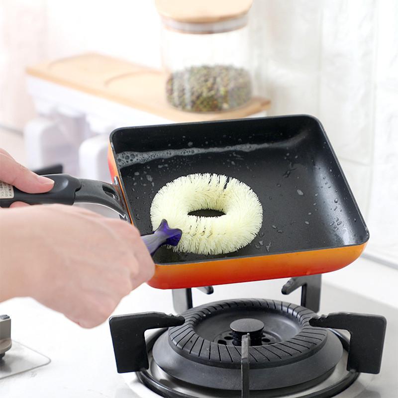 Plastic Adjustable Bottle Brush With Long Curved Handle For Home And Kitchen Use