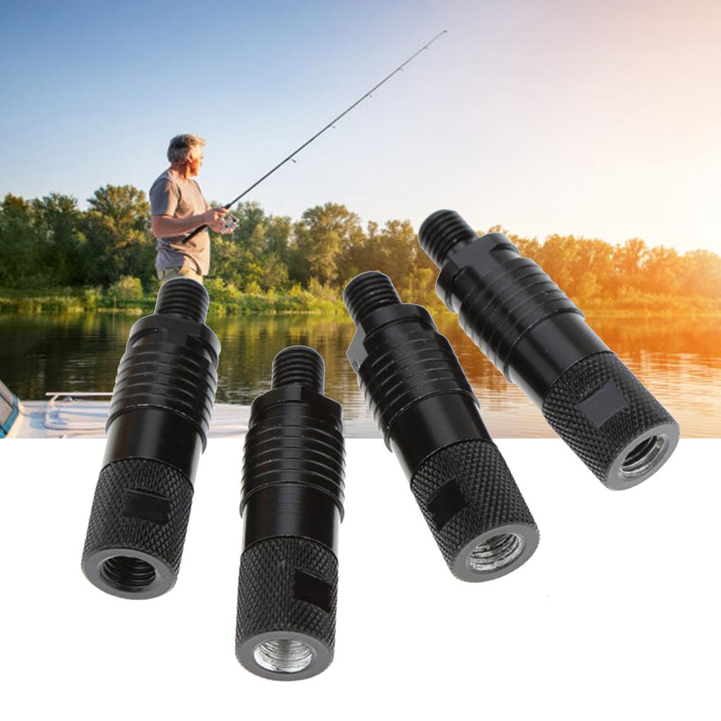 4Pcs Aluminum Alloy Fishing Rod Pod Connector Quick Release Bite Alarm Fishing Bank Stick Quick Change Connector
