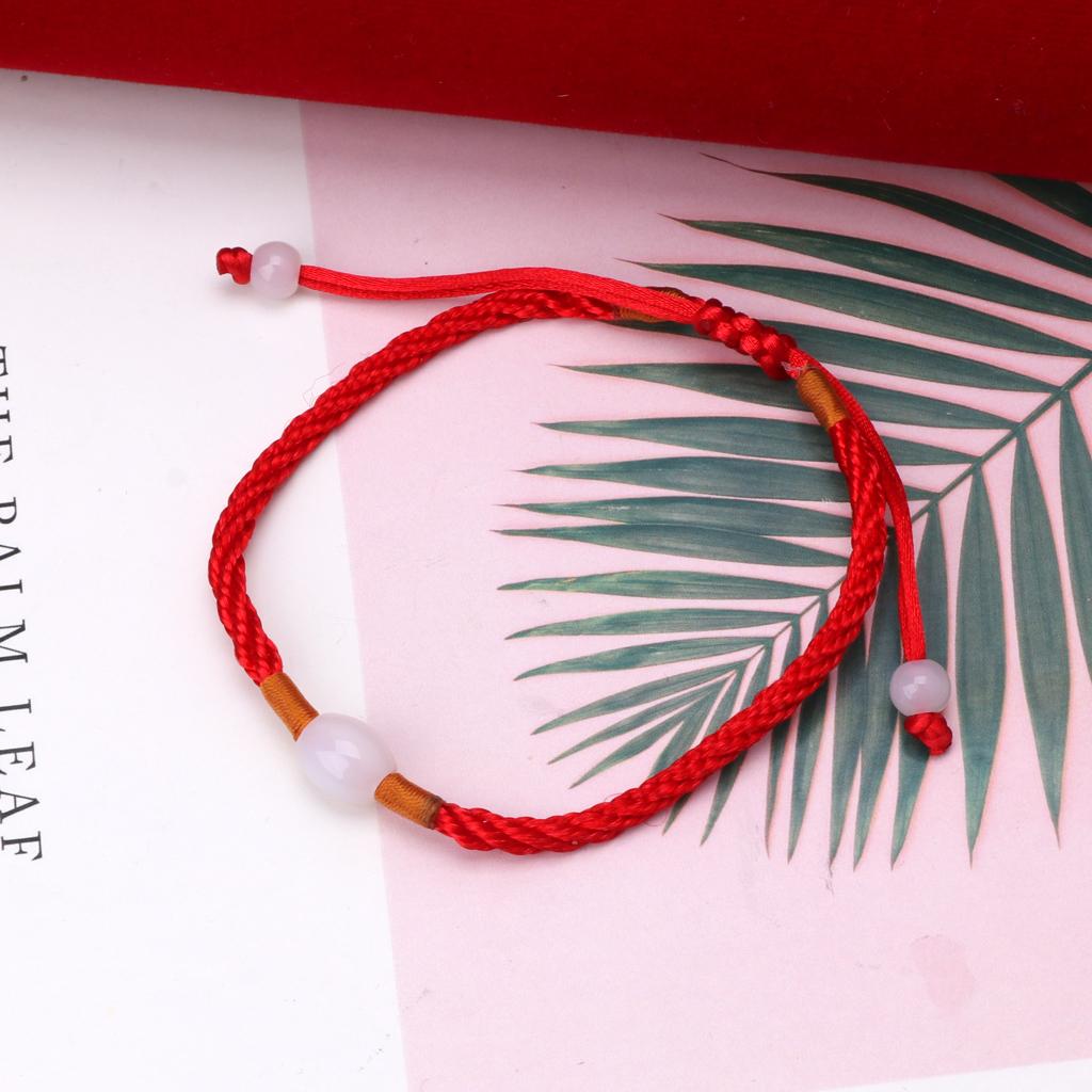 Ethnic Style Braid Red Rope Bracelet Hand-woven Bracelet Amulet Gift for Friends