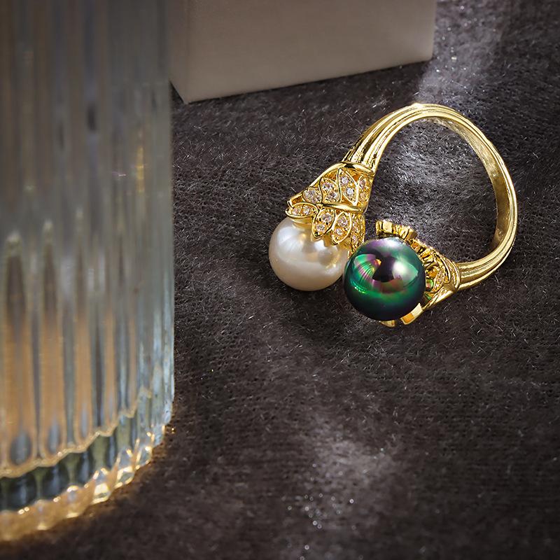 Baroque Pearl Ring for Women: Versatile High-End French Fashion