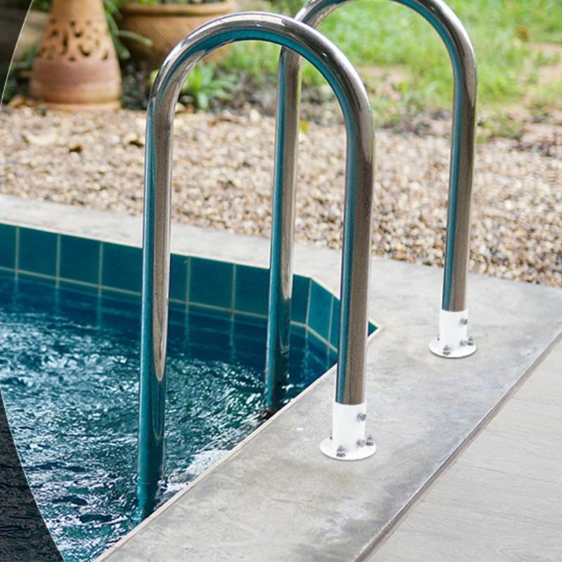 4pack Easyly Install 1.5 In Flanges Base Universals Fit Pool Poles Mount Quicks Setups Durability Construction