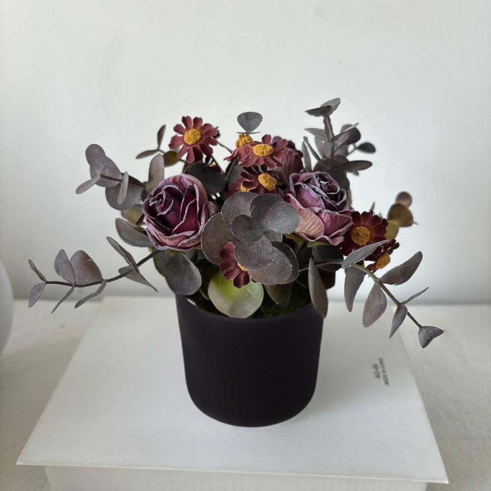 Bubble Rose Chamomile Bonsai Artificial Tabletop Flower Decoration